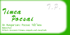 timea pocsai business card